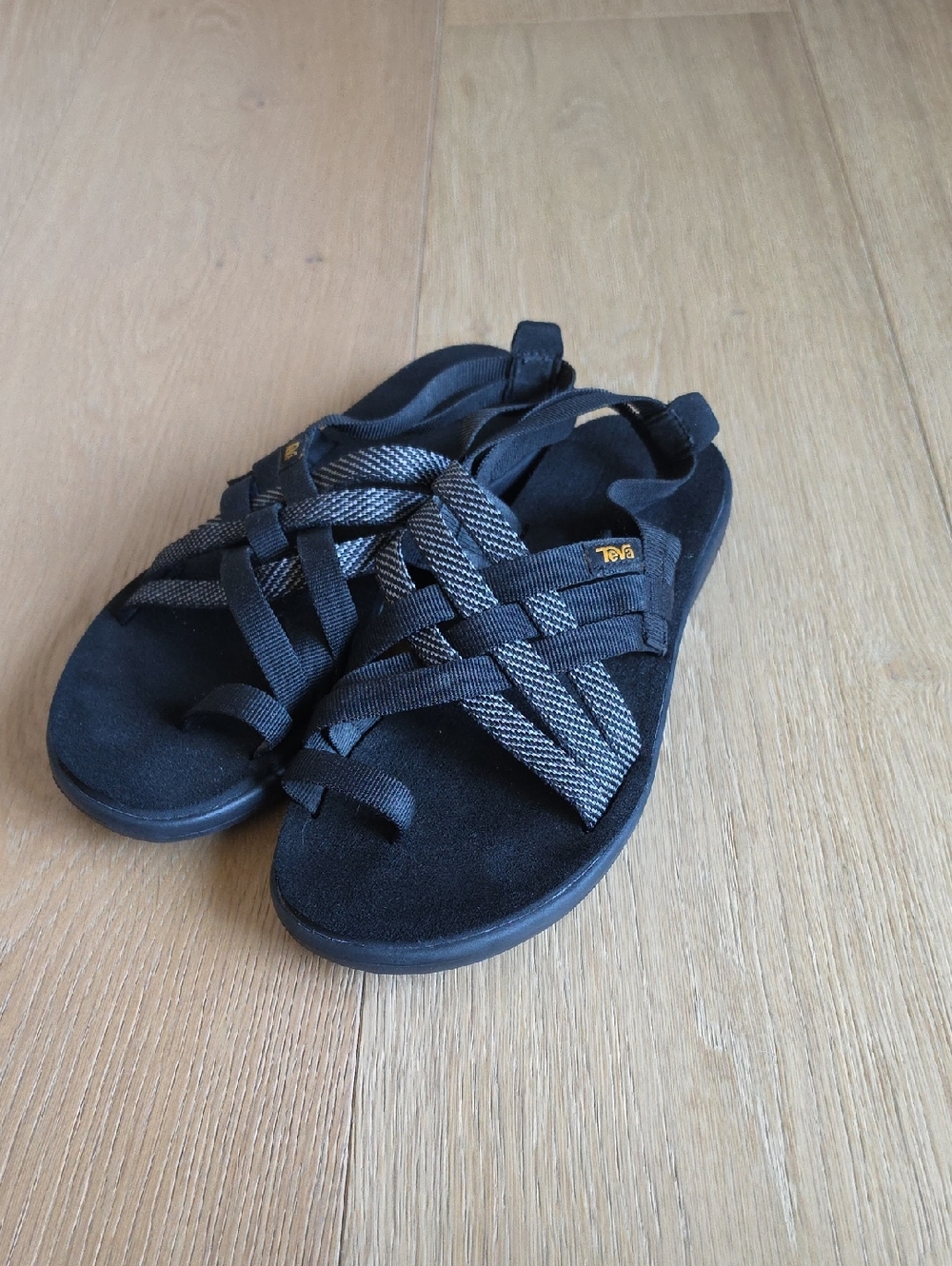 Teva Black and Gray Crisscross Adventure Sandals